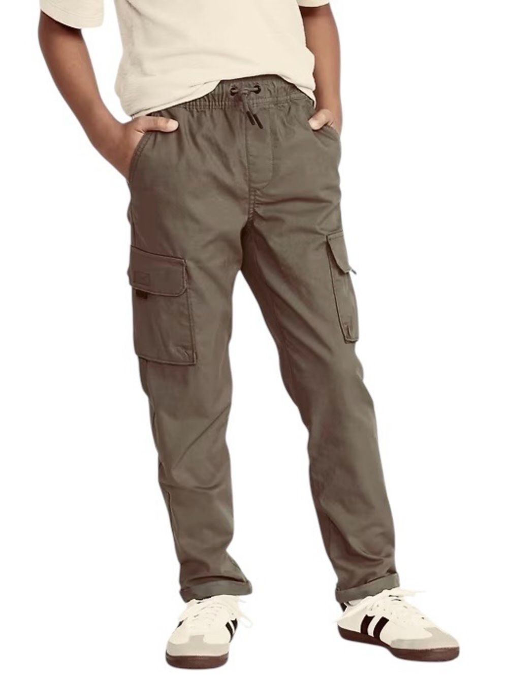 Cargo Pants Quick Dry Tech Taper Boys Large Gray Elastic